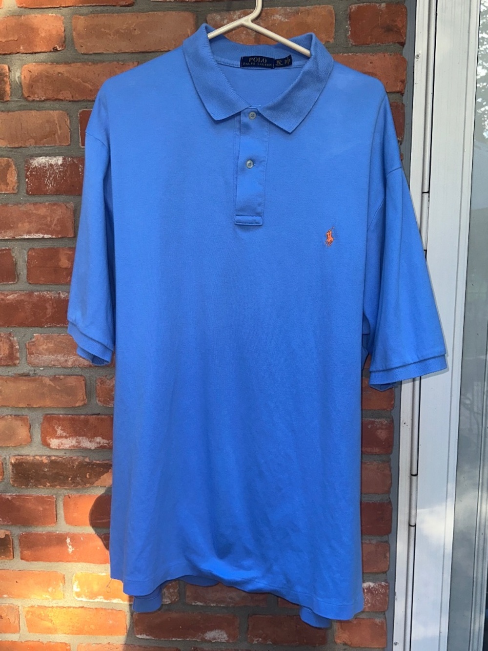 Polo Ralph Lauren Short Sleeve Blue Cotton Polo Shirt ~ XLT